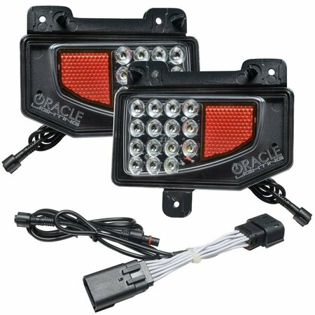 ORACLE LIGHT Bumper Mount Set Of 2 Clear Bulb Black Housing 1500 Lumens With Plug And Play Wiring Harness 5881-504
